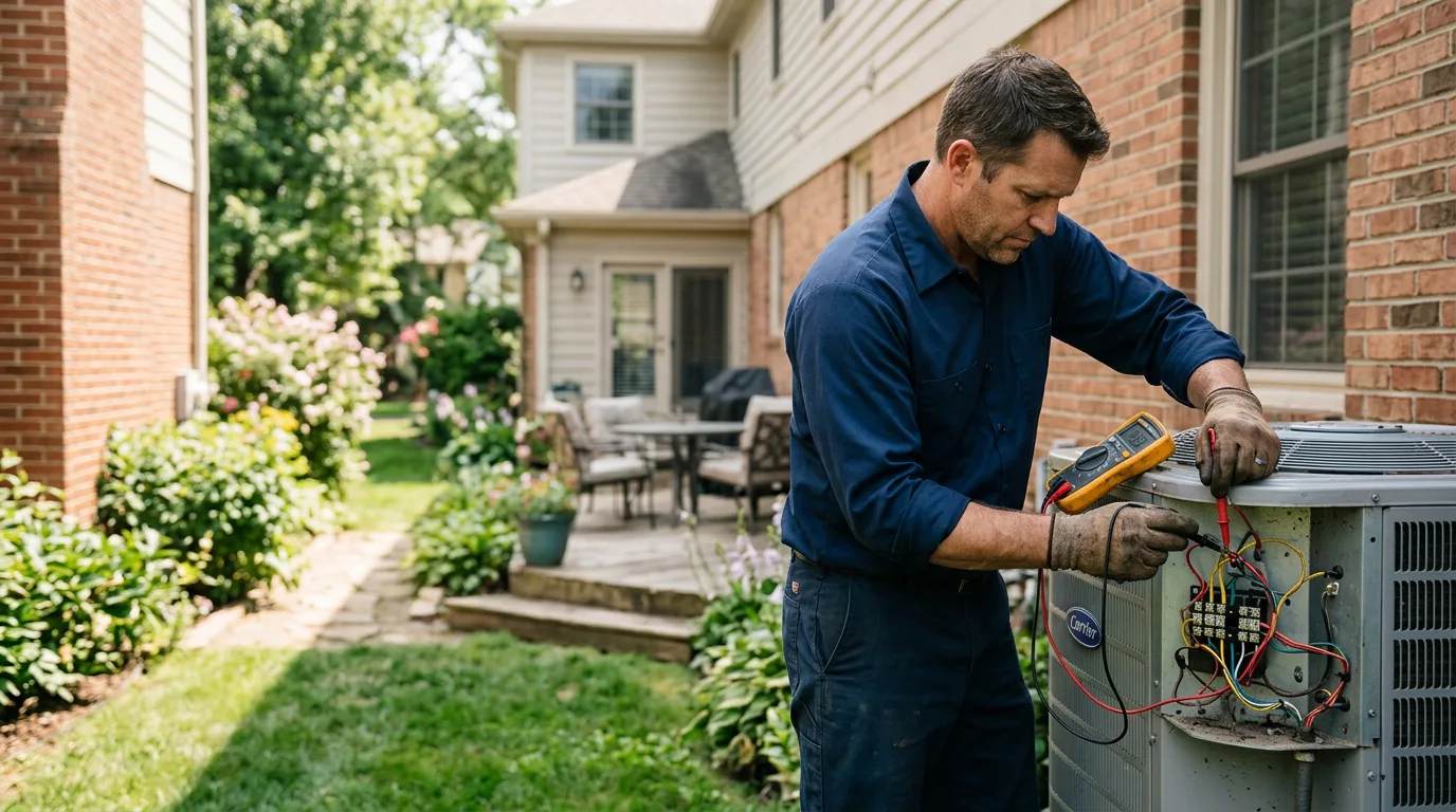HVAC technician working near Quincy, OH